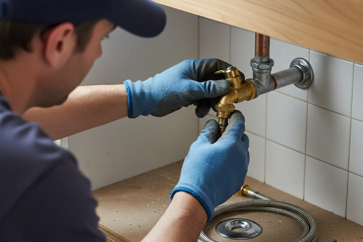 Shutoff valve and fitting work during Emergency Plumbing in North Berwick